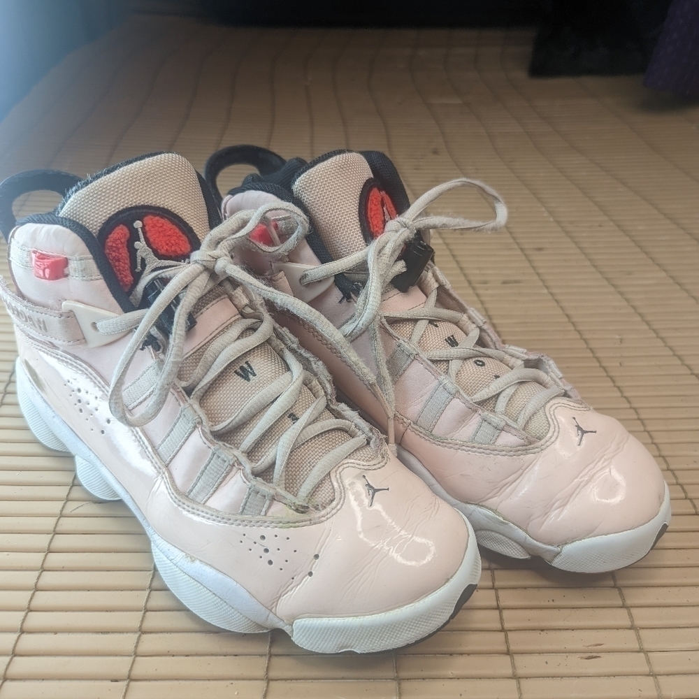 Nike Air Jordan 6 Rings GS AJ6 Atmosphere Pink White 323419-602 women's Size EU